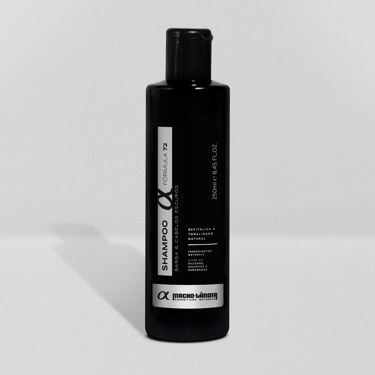 SHAMPOO PARA BARBA E CABELO PRETO MACHOLANDIA